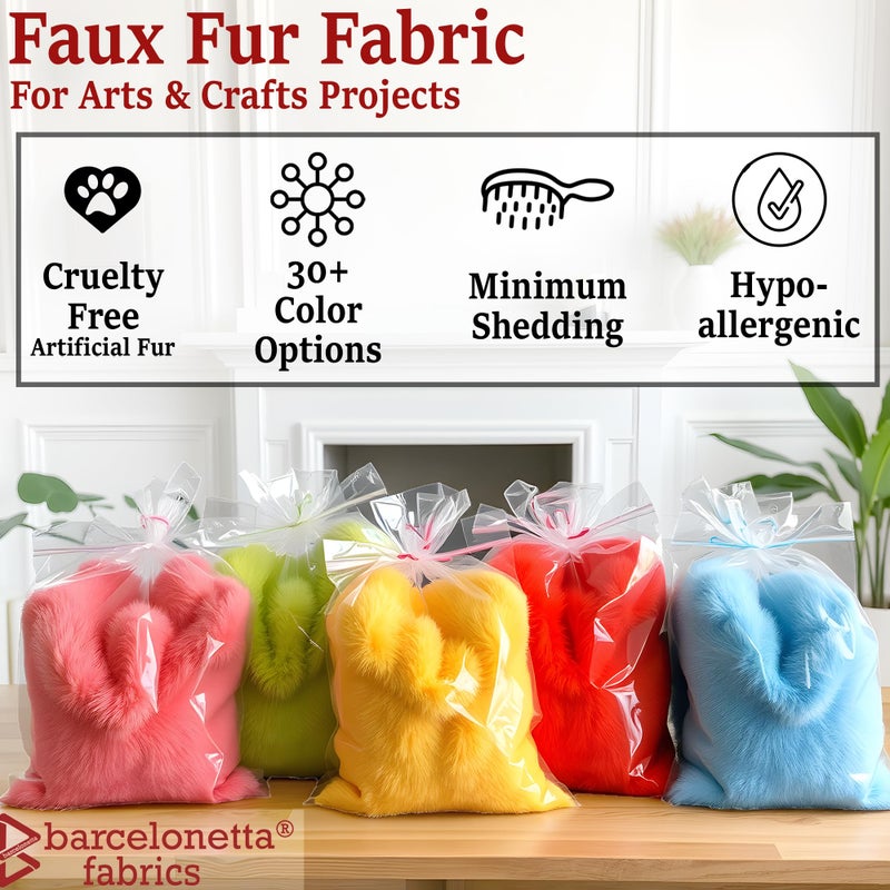 Barcelonetta Faux Fur Fabric | Soft, Fluffy Craft Fur Fabric for Sewing, Upholstery, Costumes | 36" x 60" | Vegan Faux Fur, Material for DIY Projects, Plush Toys (Purple, One Yard) - Image 2